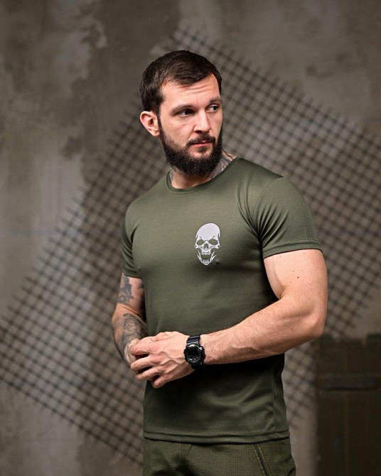 Тактична потовідвідна футболка Король посадки oliva ПП7844 Одеса - фото 3