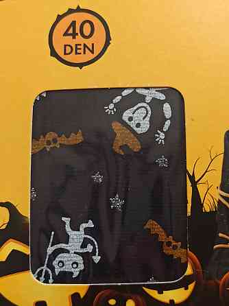 Дитячі колготки с принтом Хелловін 40 den 158-164 на 13-14 років чорний Київ