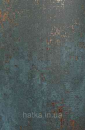 Шпалери вінілові на флізеліні AS creation The Bos 0.53х10 під штукатурку ефект потертості бірюзові із золотом Київ