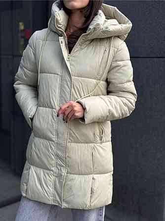 Жіноча тепла стильна куртка плащівка Бежевий, 46 Одеса