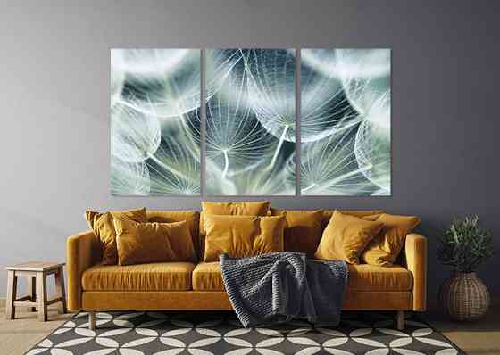 Модульна картина у вітальню/ спальню  Кульбаба   ART-299_3A Київ