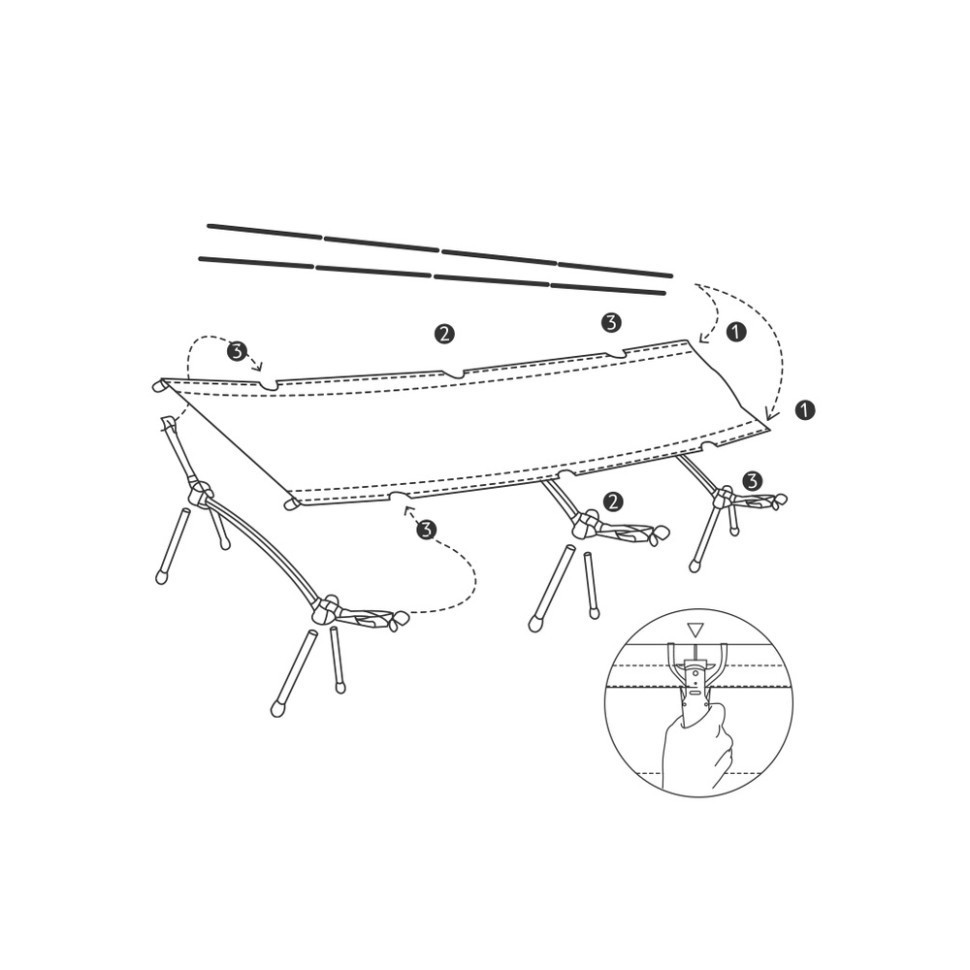 Ліжко складане ультралегке Naturehike NH19JJ006 алюміній (Зелений) Вінниця - фото 9