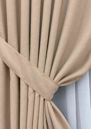 Комплект готових штор VR-Textil Блекаут двосторонній Eclipsе № 1817ш Пісочний 200х270 см 2 шт (32-137) Київ