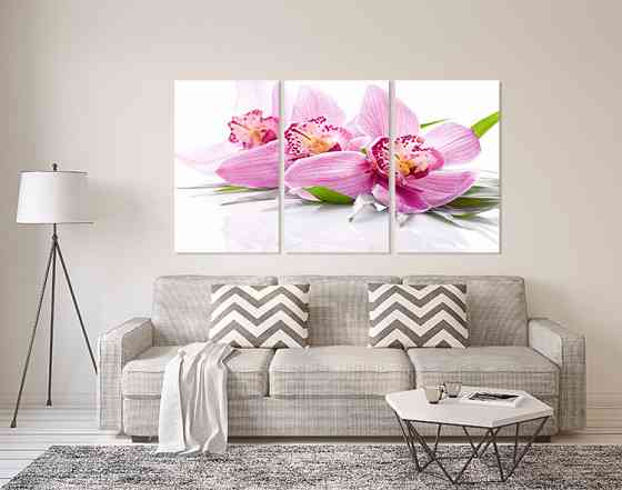 Модульна картина у вітальню/ спальню  Орхідея   ART-300_3A 100х150 см Київ