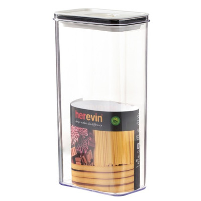 Пищевой контейнер Herevin Canister-Vacuum Lid-White-Black вакумна кришка 3 л (161194-000) Винница - изображение 2