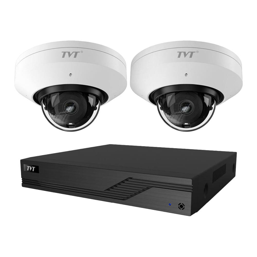 Комплект IP-відеонагляду на 2 камери TVT IP-Video Kit 2x5Mp (D) WiFi: 2 купольні 5Mp WiFi відеокамери + 4-канальний 8Mp Киев - изображение 1