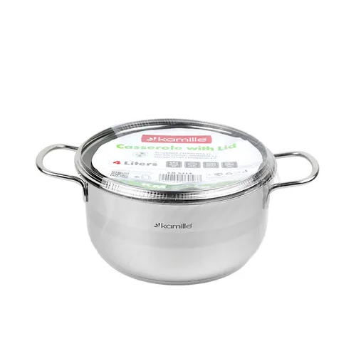 Каструля нержавіюча сталь 4л 22*11см 5414 KAMILLE Житомир