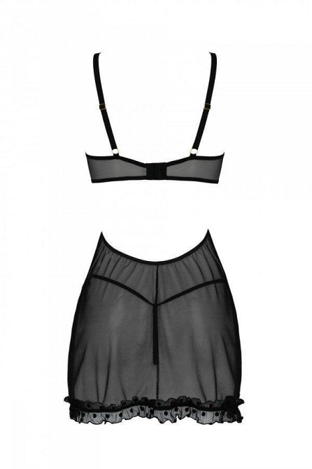 Еротичний пеньюар Passion MARINA CHEMISE, XXL/XXXL, black Sex Aura Київ - фото 4