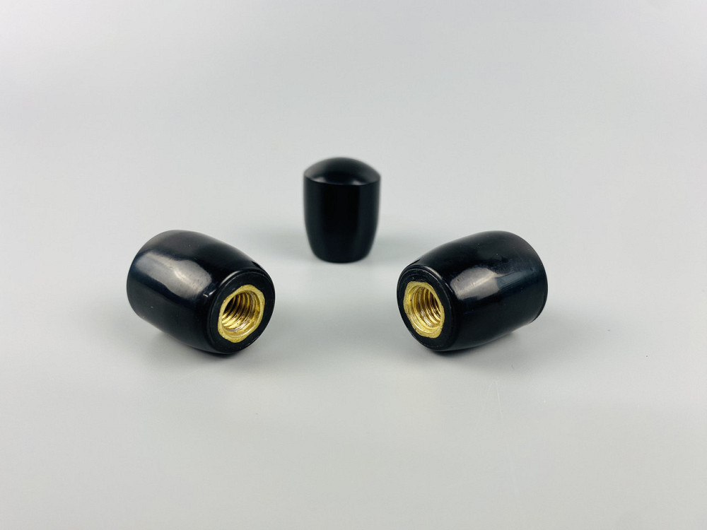 Наконечник важеля універсальний М8, D25 (чорний), латунна втулка різь внутрішня М8 Мукачево - фото 1