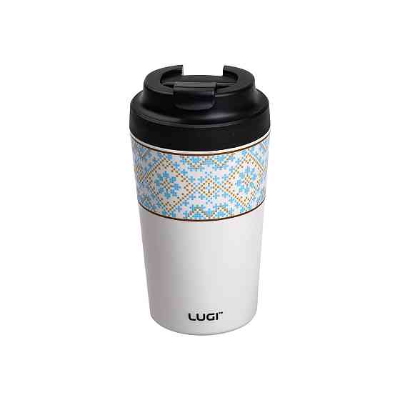 Термочашка Вышиванка с фарфоровой колбой 380 мл белая HP-14-50W Киев