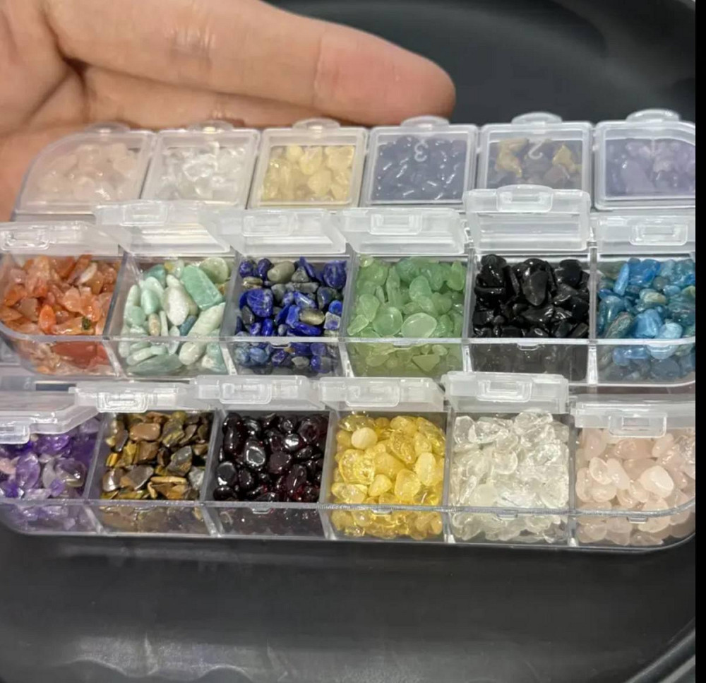 Набор натуральных камешков для рукоделия, декора и украшений, 12 видов Киев - изображение 5