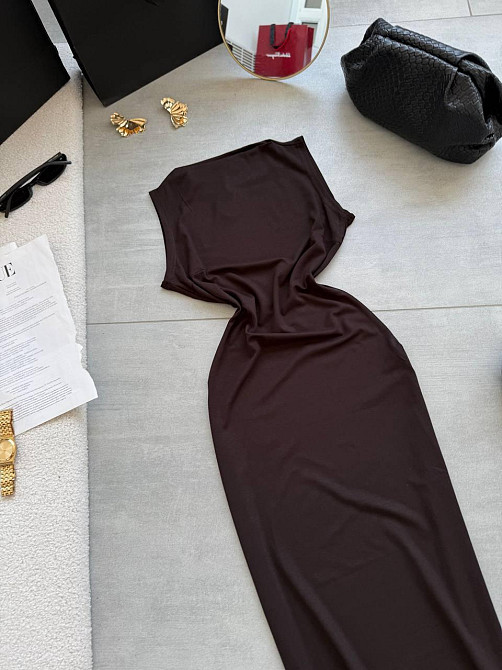 Жіноче романтичне вечірнє плаття з віскозою. Шоколад Одеса - фото 3