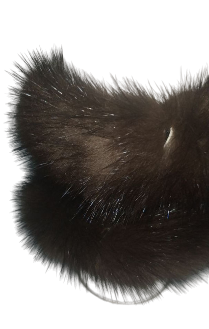 Резинка меховая норковая на волосы на гульку Черный Харьков - изображение 2