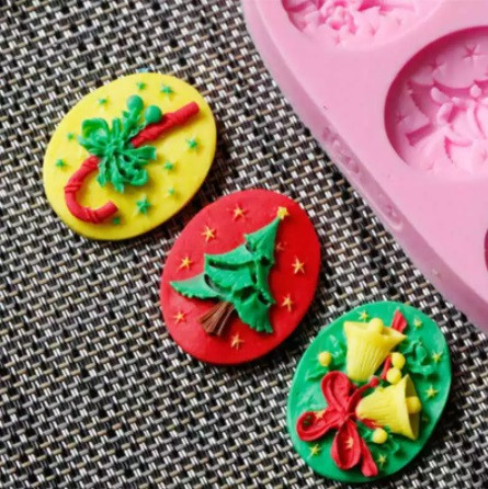 Молд новогодний из силикона 50 на 110 мм серый Киев - изображение 3