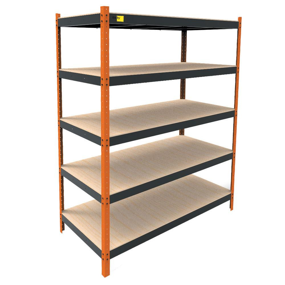 Металевий посилений стелаж Emby Heavy Series (розмір 2500х1800x900мм) 5 полиць ДСП до 300кг Київ - фото 1