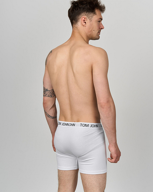 Труси-шорти чоловічі однотонні Білі — Tom John 2050 XL Київ - фото 2