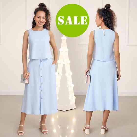 Літній жіночий костюм зі спідницею "Holiday" оптом I Розпродаж моделі Київ