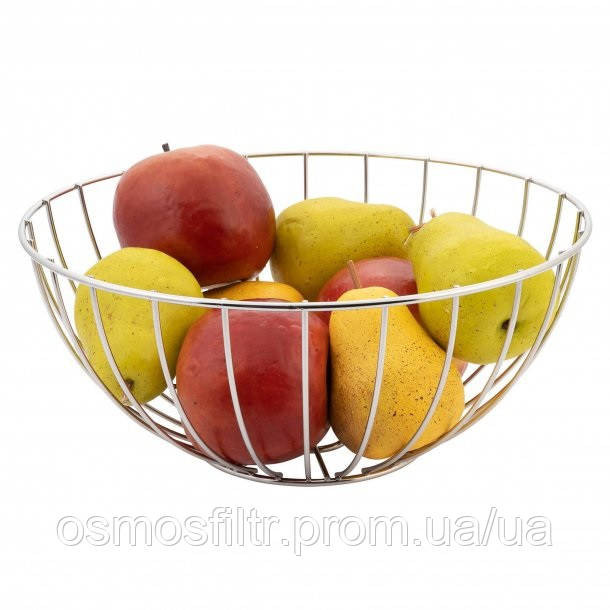 Кошик для фруктів Axentia хром Ø 29 см Н 12.5 см 395 г (132778) Київ - фото 1