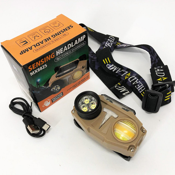 Налобный фонарь для точных работ CH-8825-3P35+COB(white+yellow)+RGB, Налобные фонари для активных людей AJ-43 Львов - изображение 7