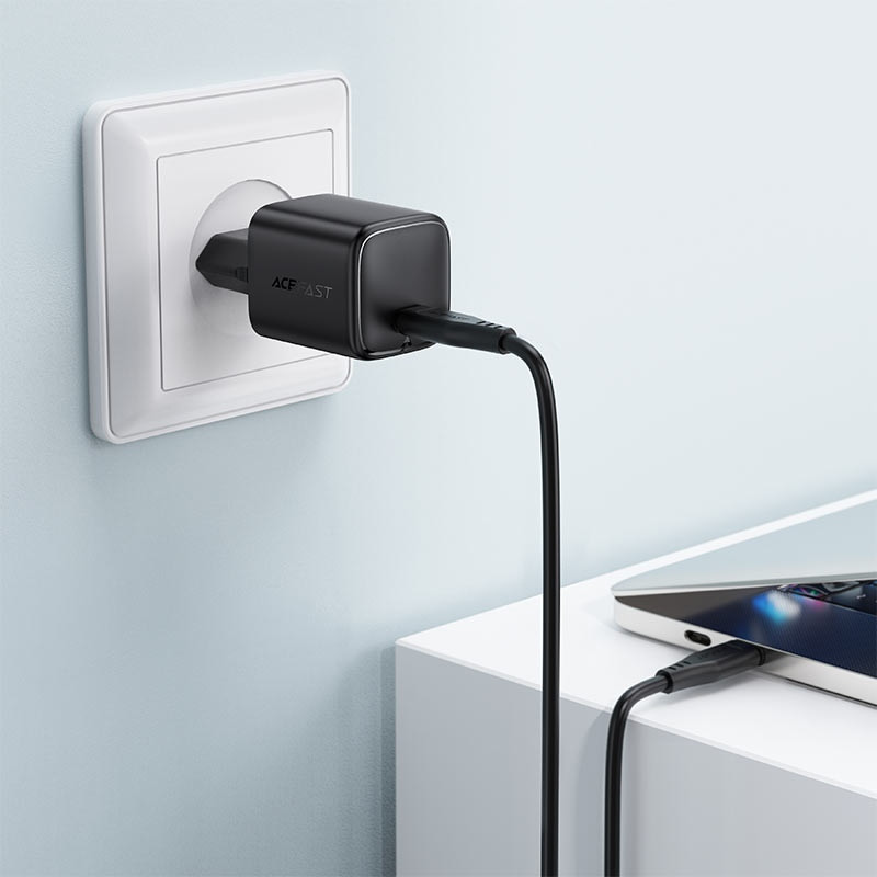 Зарядний пристрій 1xUSB-C 45W Gan A119 Fast Charger black Acefast Винница - изображение 8