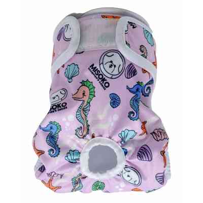 Підгузки для тварин MISOKO&amp;CO багаторазові для собак-сук, з морськими кониками S 1 шт. рожеві (HAINMSK63937) Вінниця
