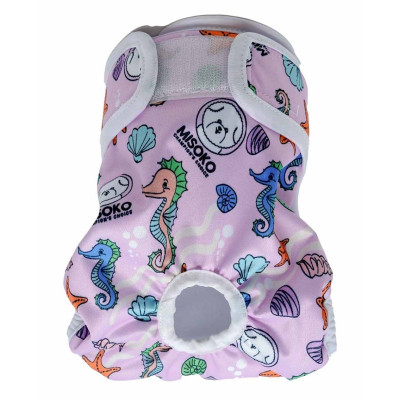 Підгузки для тварин MISOKO&amp;CO багаторазові для собак-сук, з морськими кониками S 1 шт. рожеві (HAINMSK63937) Вінниця - фото 3