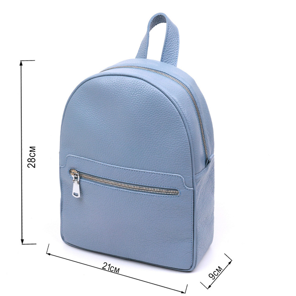 Кожаный женский рюкзак из натуральной кожи Голубой (SHVIGEL) Киев - изображение 7