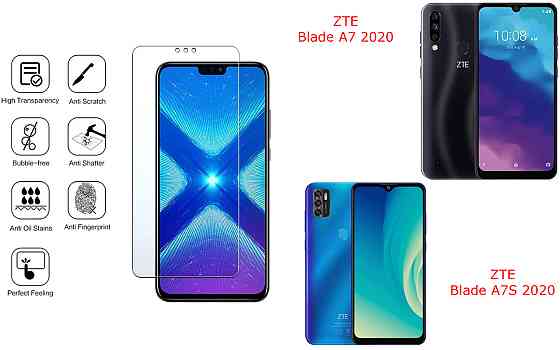 Захисне скло NeoGlass для ZTE Blade A7 2020, A7S 2020 – надпрозоре та стійке Київ
