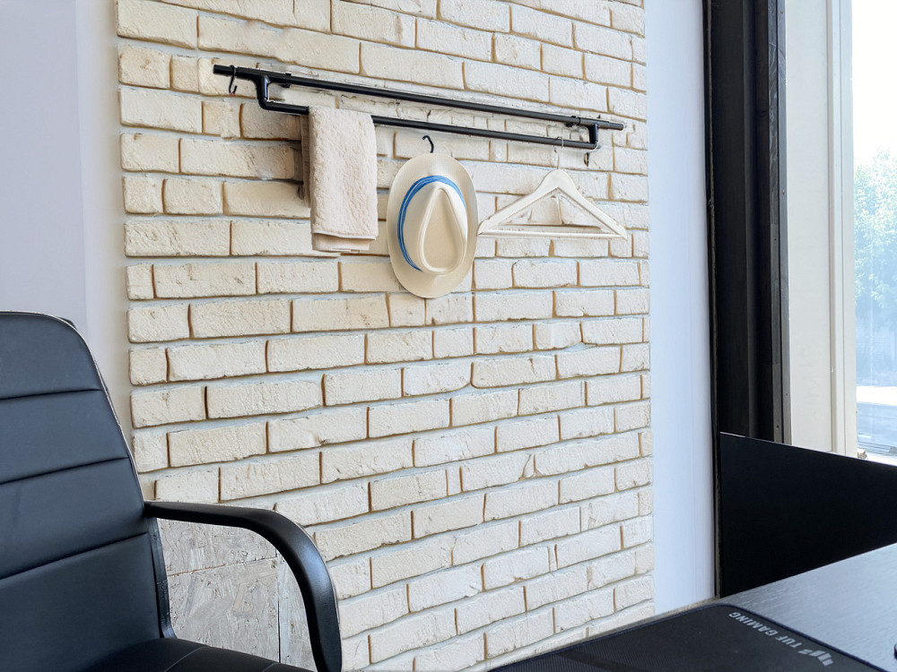 Подвійний рейлінг на стіну Slider B - дизайнерський, легкознімний, чорний для кухні, офісу, ванни D= Борисполь - изображение 4