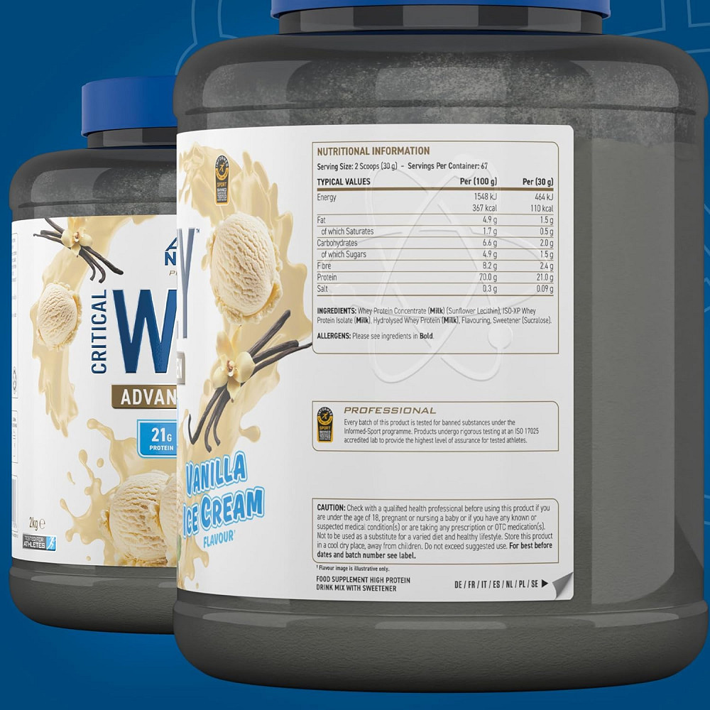 Протеїн Applied Nutrition Critical Whey Protein Powder 2kg (2kg - 67 Servings) (Vanilla Ice Cream) Луцьк - фото 2