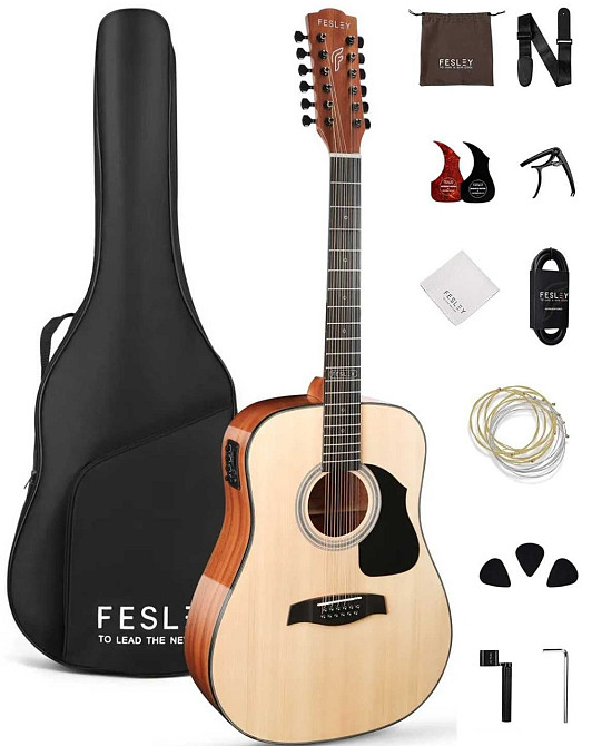 Гітара електро-акустична 12-тиструнна Fesley FDET280 (комплект) Харків - фото 7