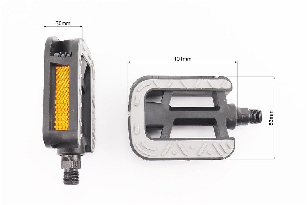 Педалі CITY 9/16" (100x80x29mm) пластикові, чорно-сірі Київ - фото 2