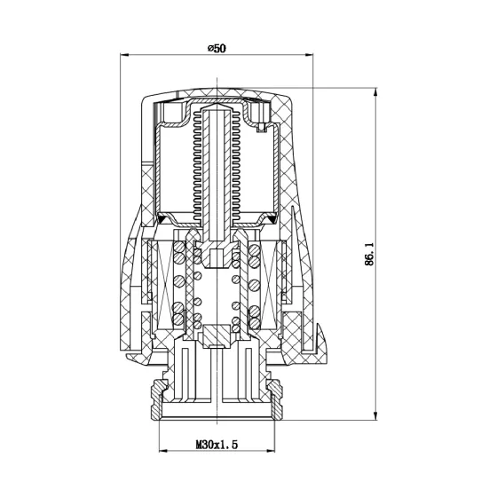 Термостатична головка Thermo Alliance Standart М30х1,5 SF254 Київ