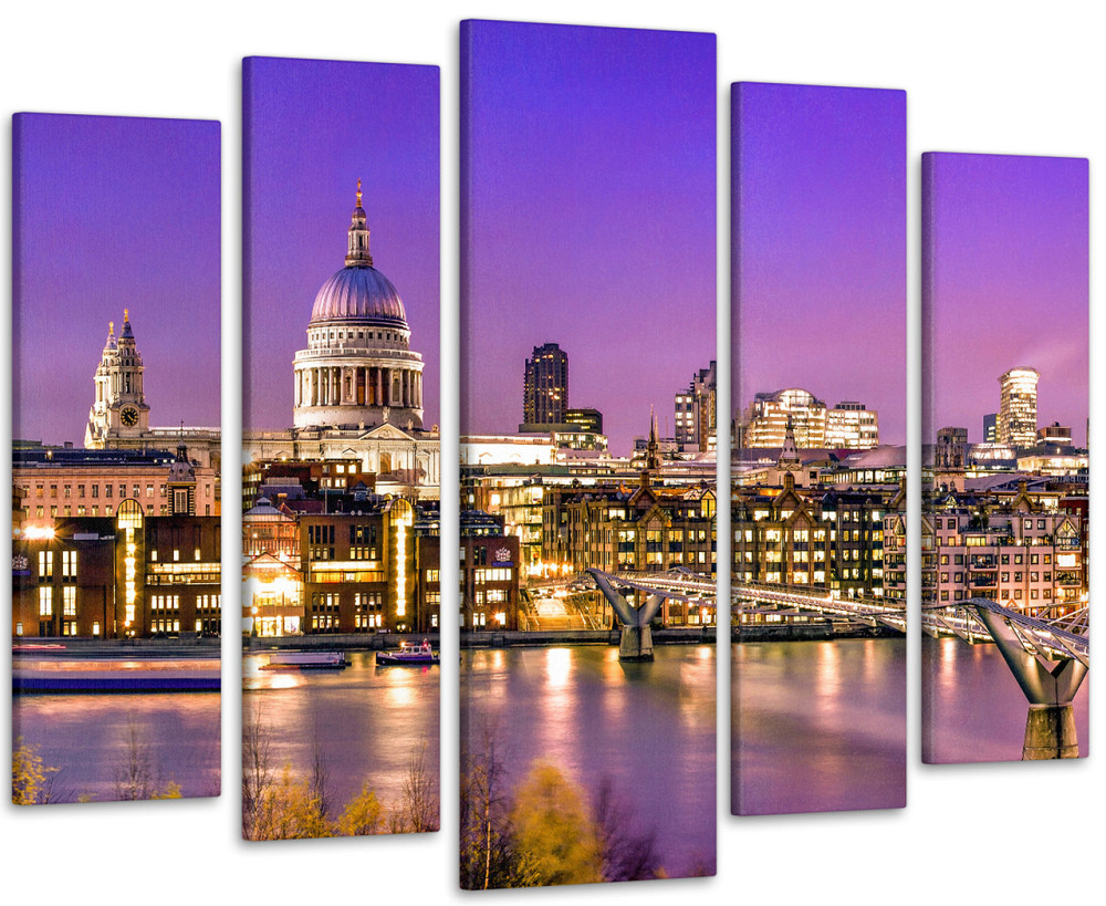 Модульна картина Місто Захід Art-310_5 ( 80х118см ) Київ - фото 1