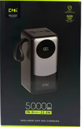 Зовнішній акумулятор Power Bank KP KPG-502 50000 мАг 22.5W QC3.0, 4USB+2Type-C, дисплей Одеса - фото 8