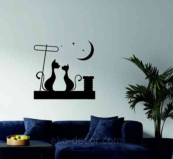 Декоративное настенное 3D Панно «Коты» Декор на стену с объемом Киев