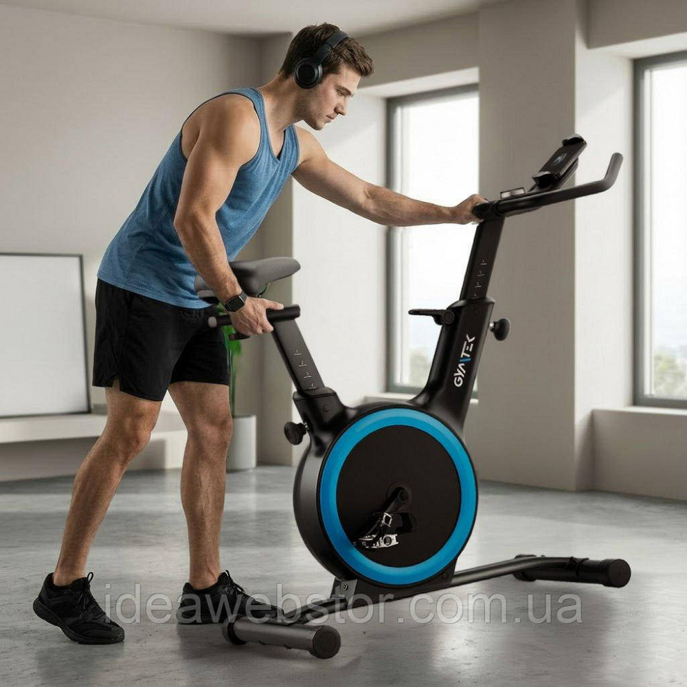 Велотренажер - спінбайк Gymtek XB Cardio магнітний синій Київ - фото 8