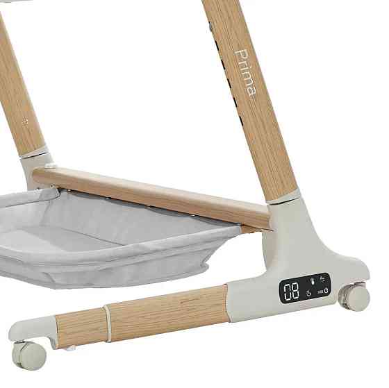Дитяче ліжечко Carrello Prima CRL16503 Cloud Grey електронне укачування 6 рівнів висоти матрац Bluetooth Кривий Ріг