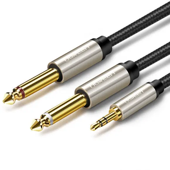 Аудио кабель UGREEN AV126 3.5mm TRS to Dual 6.35mm TS Audio Cable 2m (Gray)(UGR-10615) Одесса - изображение 1