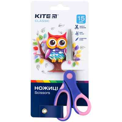 Ножиці Kite дитячі Classic блакитний-рожевий 15 см (K-126-1) Вінниця