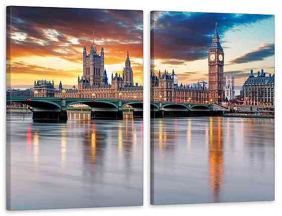 Модульна картина у вітальню/ спальню    Лондон      TLV-2_124 70x102 см Київ