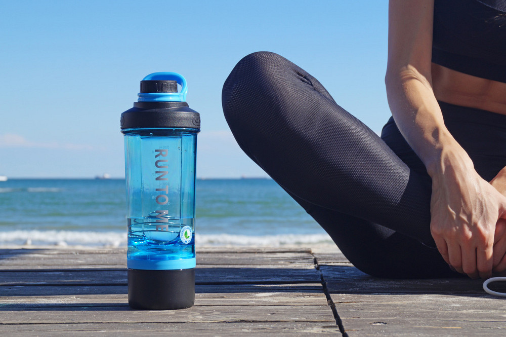 Шейкер спортивний Casno 600 мл із контейнером для протеїну та добавок, пляшка для фітнесу, спортзалу Київ - фото 6