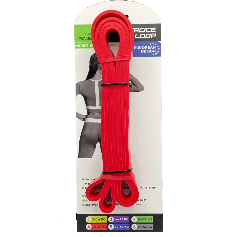 Еспандер-петля (гумка для фітнесу і кроссфіту) PowerPlay 4115 Power Band Червона (14-39 кг) Київ - фото 7