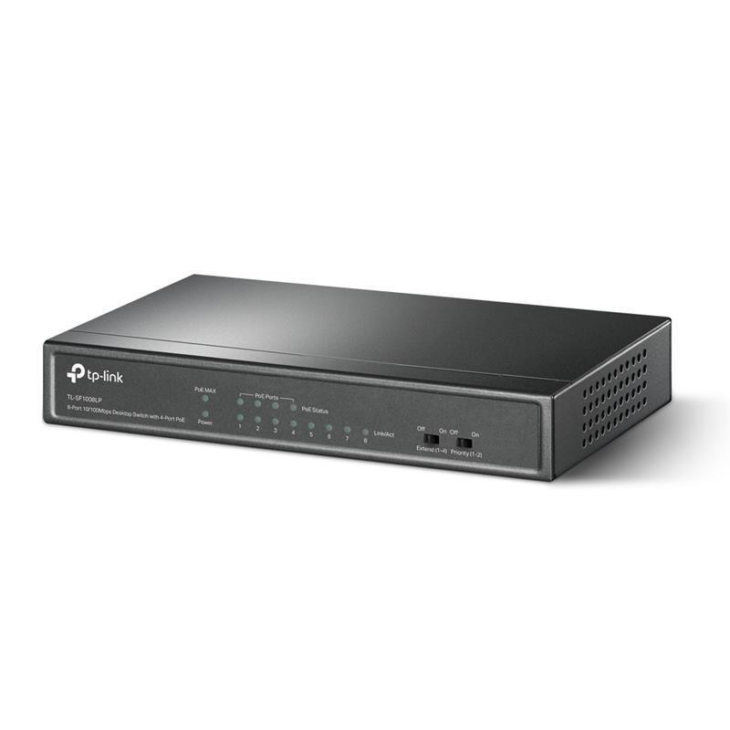 Комутатор TP-Link TL-SF1008LP (4хFE, 4xFE PoE+, max PoE 41W) Ні Харків - фото 2