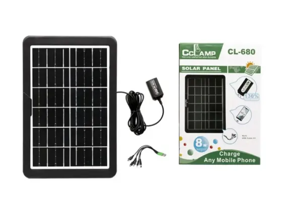 Компактная солнечная панель CL-680 8Вт для кемпинга, путешествий и зарядки устройств 120×105мм Одесса