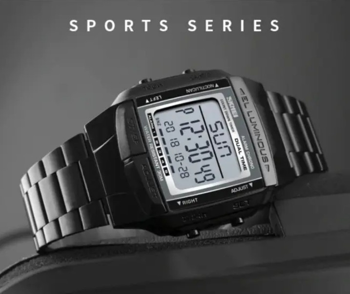 Спортивний годинник Skmei Illuminator Чорний Вінниця - фото 4