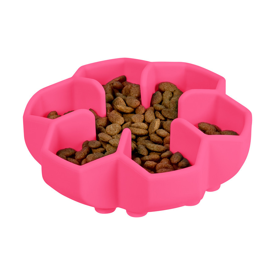 Миска для повільного харчування WAUDOG Silicone, 750 мл, рожевий Київ - фото 6
