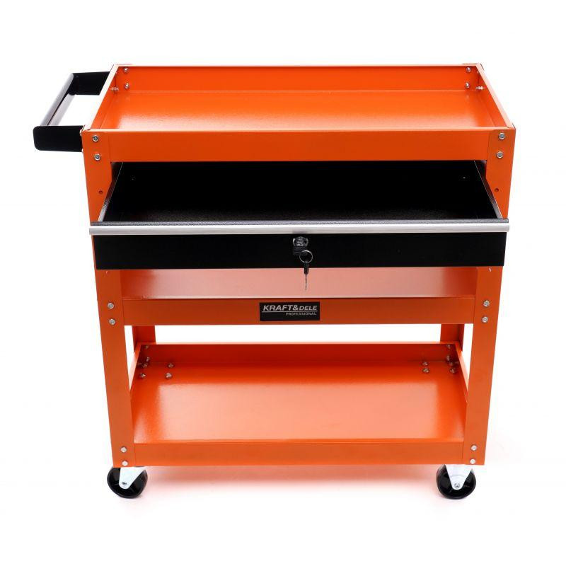 Візок металевий для інструментів 3 полиці на колесах Kraft&Dele (KD366) Нововолинськ - фото 9