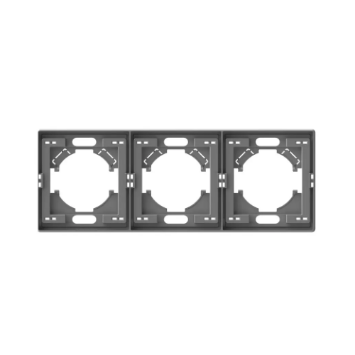 Рамка сірий графіт на 3 місця горизонтальна VIDEX NOTA (VF-NT-FR3H-GR) Житомир - изображение 1