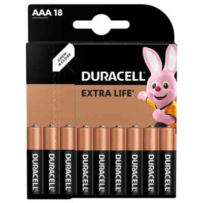 Батарейка Duracell AAA лужні 18 шт. в упаковці (5000394107557 / 81546741) Винница